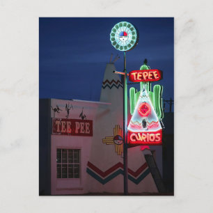 Tucumcari vanavond. TeePee Curios. Route 66 Briefkaart