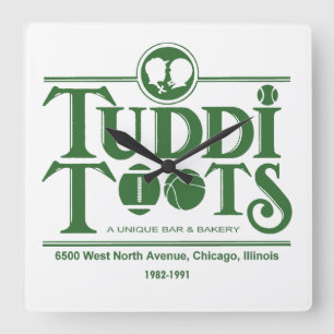 Tuddi Toots Bar and Restaurant, Chicago, IL Vierkante Klok