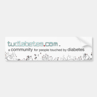 TuDiabetes.com Colour Bumpersticker |Witlijn|
