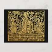 Tudor Brass Rubbing Aankondiging Mary Angel Briefkaart (Voorkant)