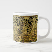 Tudor Brass Rubbing Aankondiging Mary Angel Grote Koffiekop (Rechts)