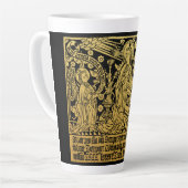Tudor Brass Rubbing Aankondiging Mary Angel Latte Mok (Linkerhoek)