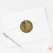 Tudor Brass Rubbing Aankondiging Mary Angel Ronde Sticker (Envelop)