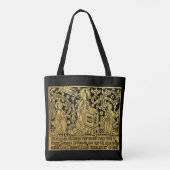 Tudor Brass Rubbing Aankondiging Mary Angel Tote Bag (Achterkant)