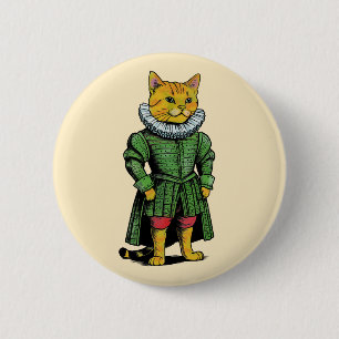 Tudor Cat King Mouser Geschiedenis buff Ronde Button 5,7 Cm