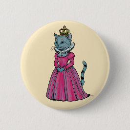 Tudor Cat Queen Mouser Geschiedenis buff Ronde Button 5,7 Cm