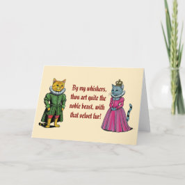 Tudor Cats Valentijn Romantische geschiedenis Feestdagen Kaart