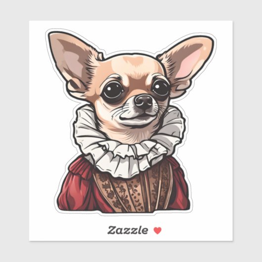 Tudor Chihuahua Sticker (Vel)