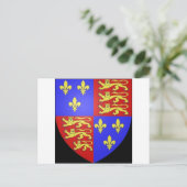 TUDOR COAT OF ARMS KING HENRY VIII. BRIEFKAART (Staand voorkant)