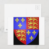 TUDOR COAT OF ARMS KING HENRY VIII. BRIEFKAART (Voorkant / Achterkant)