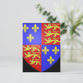 TUDOR COAT OF ARMS KING HENRY VIII. BRIEFKAART (Staand voorkant)