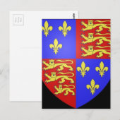TUDOR COAT OF ARMS KING HENRY VIII. BRIEFKAART (Voorkant / Achterkant)