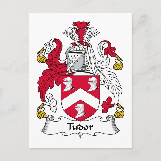 Tudor Family Crest Briefkaart (Voorkant)