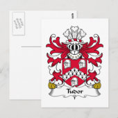 Tudor Family Crest Briefkaart (Voorkant / Achterkant)