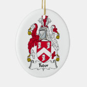 Tudor Family Crest Keramisch Ornament (Rechts)
