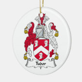 Tudor Family Crest Keramisch Ornament (Links)