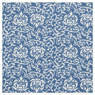 Tudor Garden Elegant Blue en White Stof