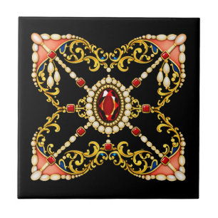 Tudor geïnspireerd ontwerp Mary Queen of Scots juw Tegeltje