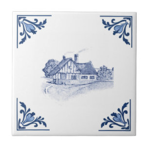  Tudor House Home Delfts Blauw & Wit Tegeltje