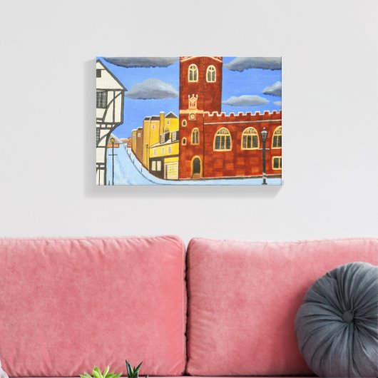 Tudor Huis in Exeter canvas kunst (Insitu (Woonkamer))