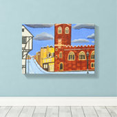 Tudor Huis in Exeter canvas kunst (Insitu (Houten vloer))