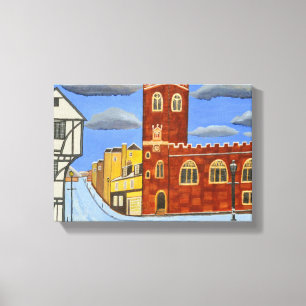 Tudor Huis in Exeter canvas kunst