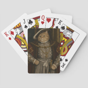 Tudor Kat Koning Portret – Henry VIII Kat Renaissa Pokerkaarten