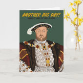 Tudor Koning Hendrik VIII Nog een Grote Dag Verjaa Kaart (Gele Bloem)