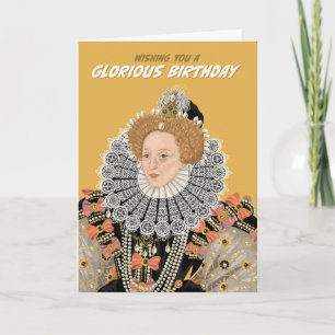 Tudor Koningin Elizabeth I Glorieuze Verjaardag Kaart
