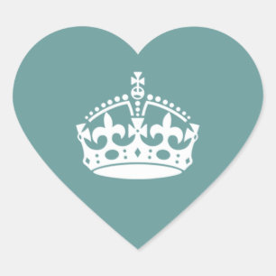 Tudor Kroonbruiloft Hart Sticker