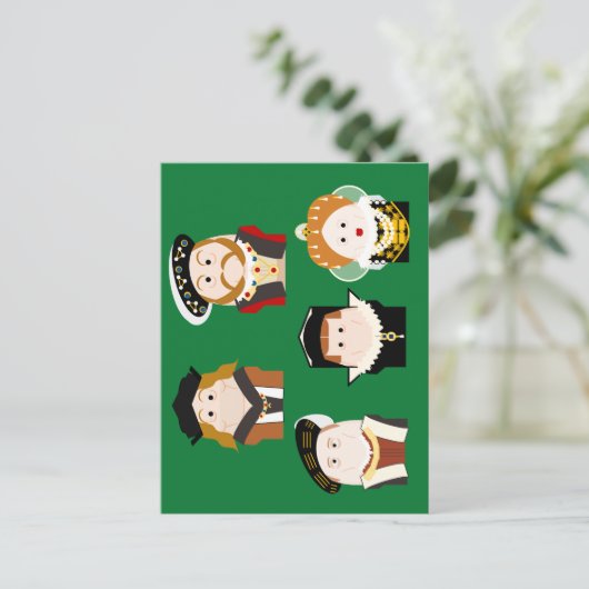 Tudor Monarches briefkaart (Staand voorkant)