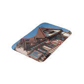 Tudor oak lijst building, Edinburgh, Schotland Badmat (Gekanteld)