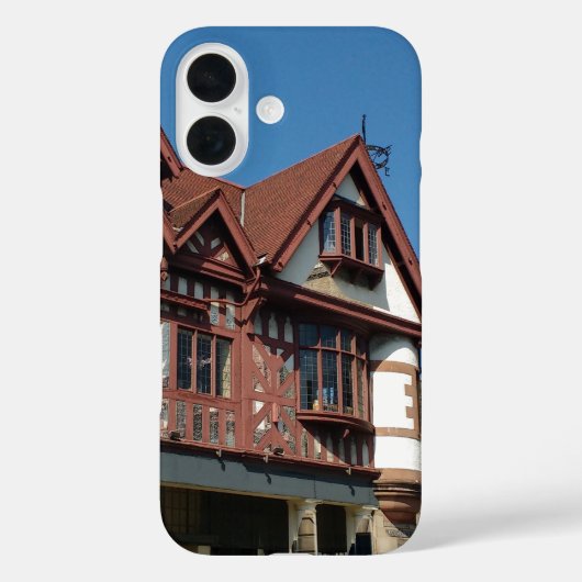 Tudor oak lijst building, Edinburgh, Schotland Case-Mate iPhone Case (Achterkant)