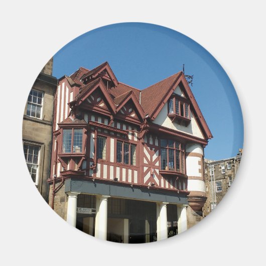 Tudor oak lijst building, Edinburgh, Schotland Magneet (Voorkant)