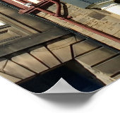 Tudor oak lijst building, Edinburgh, Schotland Poster (Hoek)