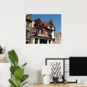 Tudor oak lijst building, Edinburgh, Schotland Poster (Thuiskantoor)