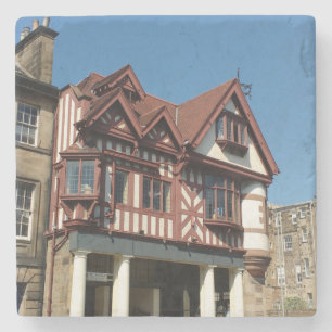 Tudor oak lijst building, Edinburgh, Schotland Stenen Onderzetter