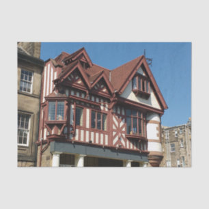 Tudor oak lijst building, Edinburgh, Schotland Tissuepapier