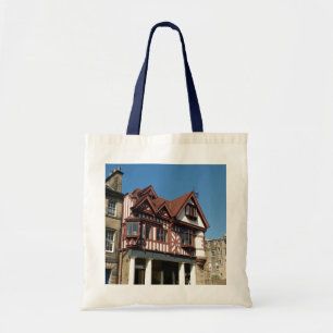 Tudor oak lijst building, Edinburgh, Schotland Tote Bag