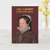 Tudor Queen Mary I Bloody Goede Verjaardag Kaart (Gele Bloem)