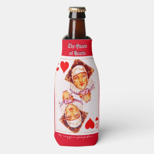 "Tudor Queen of Hearts" Flesjeskoeler (Fles Voorkant)