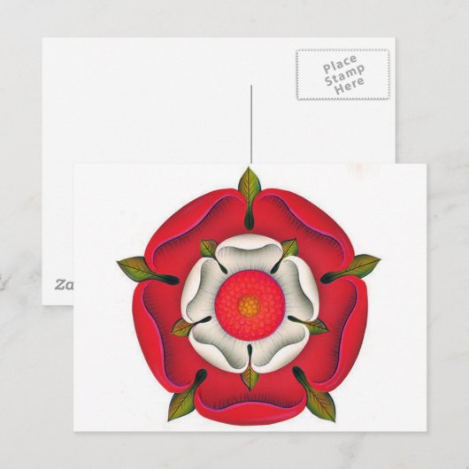 Tudor-Roos Briefkaart (Voorkant / Achterkant)