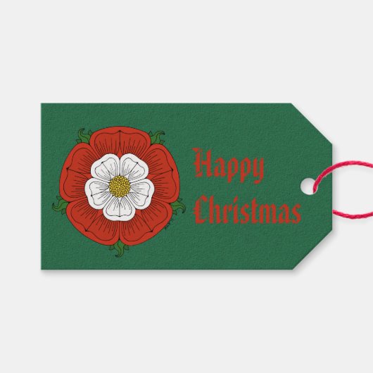 Tudor-Roos Cadeaulabel (Voorkant (Horizontaal))