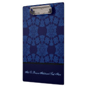 Tudor Roos Damask (Blue) (Monogram) Klembord (Links)