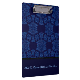 Tudor Roos Damask (Blue) (Monogram) Klembord