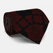 Tudor Roos Damask (Red) Stropdas (Opgerold)