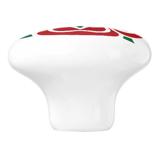 Tudor Roos - Engels Roos Keramische Knop (Zijkant)