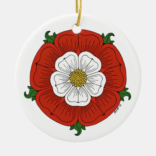 Tudor-Roos Keramisch Ornament (Voorkant)