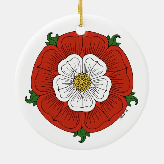 Tudor-Roos Keramisch Ornament (Achterkant)