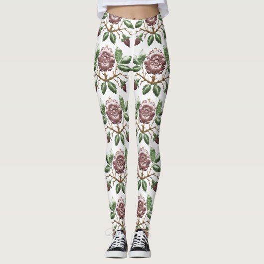 Tudor-Roos Leggings (Voorkant)